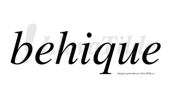 Behique no lleva tilde con vocal tónica en la primera «e»