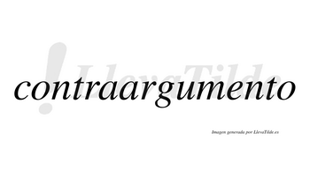 Contraargumento  no lleva tilde con vocal tónica en la «e»