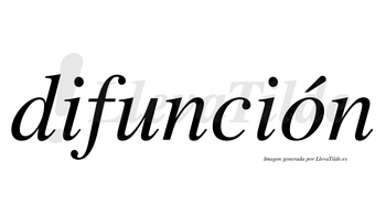 Difunción  lleva tilde con vocal tónica en la «o»