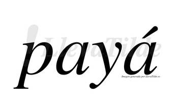 Payá  lleva tilde con vocal tónica en la segunda «a»