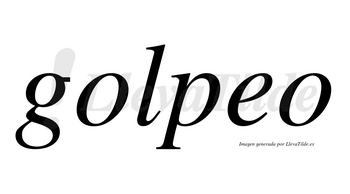 Golpeo no lleva tilde con vocal tónica en la «e»