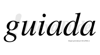 Guiada  no lleva tilde con vocal tónica en la «u»