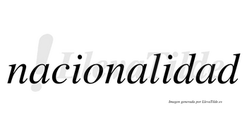 Nacionalidad  no lleva tilde con vocal tónica en la tercera «a»