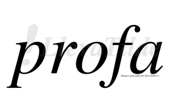 Profa  no lleva tilde con vocal tónica en la «o»
