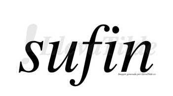 Sufin  no lleva tilde con vocal tónica en la «u»