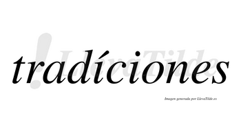 Tradíciones lleva tilde con vocal tónica en la primera «i»
