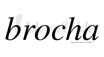 Brocha  no lleva tilde con vocal tónica en la «o»