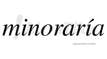 Minoraría  lleva tilde con vocal tónica en la segunda «i»