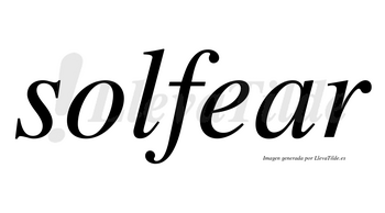 Solfear no lleva tilde con vocal tónica en la «a»
