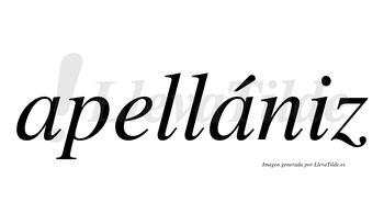 Apellániz  lleva tilde con vocal tónica en la segunda «a»