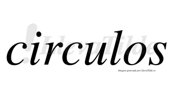 Circulos no lleva tilde con vocal tónica en la «u»