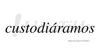 Custodiáramos  lleva tilde con vocal tónica en la primera «a»