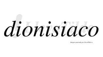 Dionisiaco no lleva tilde con vocal tónica en la «a»