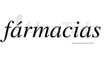 Fármacias lleva tilde con vocal tónica en la primera «a»