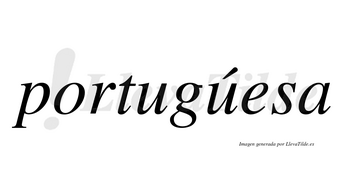 Portugúesa lleva tilde con vocal tónica en la segunda «u»