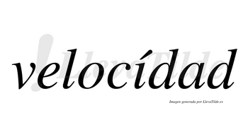 Velocídad lleva tilde con vocal tónica en la «i»