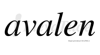 Avalen  no lleva tilde con vocal tónica en la segunda «a»