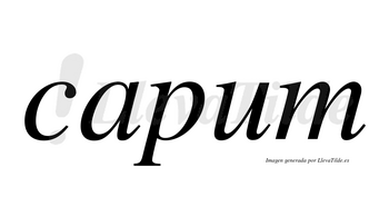 Capum no lleva tilde con vocal tónica en la «u»