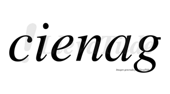 Cienag no lleva tilde con vocal tónica en la «a»