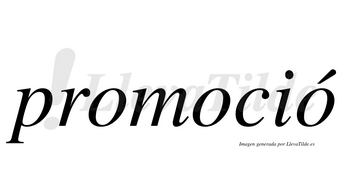 Promoció lleva tilde con vocal tónica en la tercera «o»