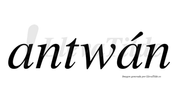 Antwán  lleva tilde con vocal tónica en la segunda «a»