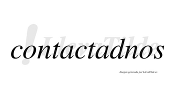 Contactadnos no lleva tilde con vocal tónica en la segunda «a»