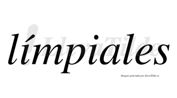 Límpiales  lleva tilde con vocal tónica en la primera «i»