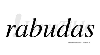 Rabudas  no lleva tilde con vocal tónica en la «u»