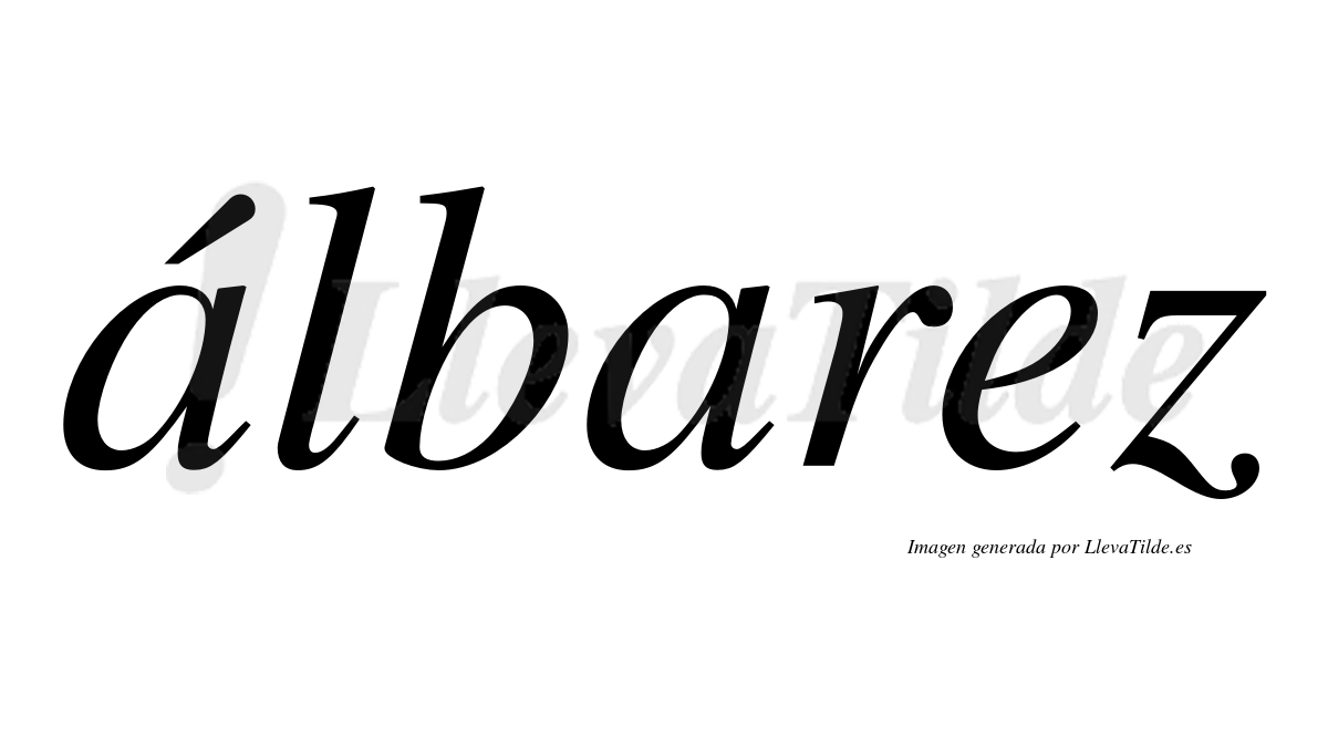 Álbarez  lleva tilde con vocal tónica en la primera "a"