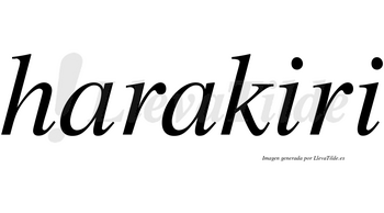 Harakiri no lleva tilde con vocal tónica en la primera «i»