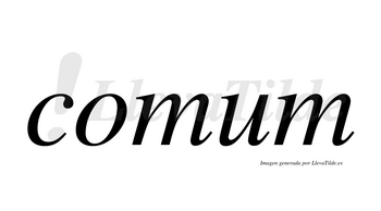 Comum  no lleva tilde con vocal tónica en la «u»