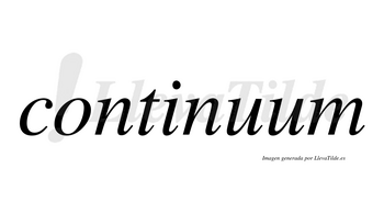 Continuum no lleva tilde con vocal tónica en la segunda «u»