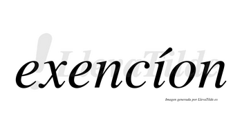 Exencíon lleva tilde con vocal tónica en la «i»