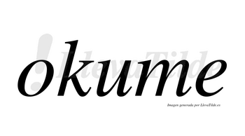 Okume  no lleva tilde con vocal tónica en la «u»