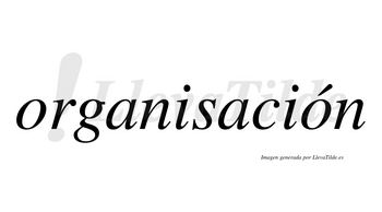 Organisación  lleva tilde con vocal tónica en la segunda «o»