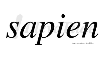 Sapien no lleva tilde con vocal tónica en la «a»