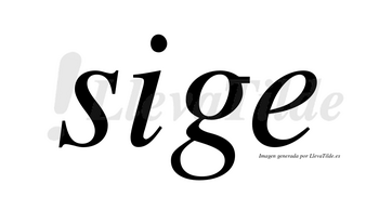 Sige no lleva tilde con vocal tónica en la «i»