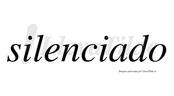 Silenciado  no lleva tilde con vocal tónica en la «a»