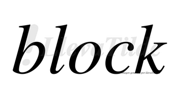 Block no lleva tilde con vocal tónica en la «o»