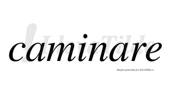 Caminare no lleva tilde con vocal tónica en la segunda «a»