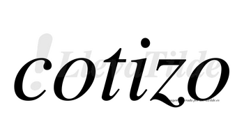 Cotizo no lleva tilde con vocal tónica en la «i»