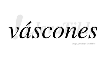 Váscones  lleva tilde con vocal tónica en la «a»