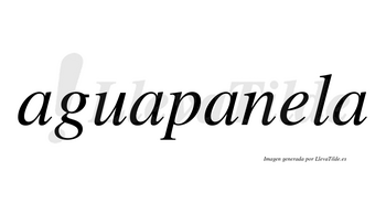 Aguapanela  no lleva tilde con vocal tónica en la «e»