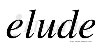 Elude no lleva tilde con vocal tónica en la «u»