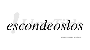 Escondeoslos no lleva tilde con vocal tónica en la segunda «o»