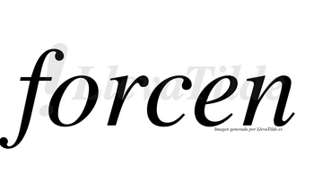 Forcen  no lleva tilde con vocal tónica en la «o»