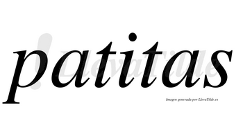 Patitas no lleva tilde con vocal tónica en la «i»