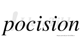 Pocision  no lleva tilde con vocal tónica en la primera «i»