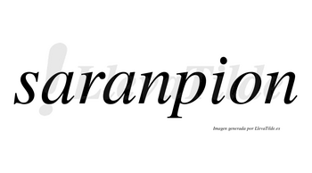 Saranpion  no lleva tilde con vocal tónica en la segunda «a»