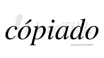 Cópiado  lleva tilde con vocal tónica en la primera «o»